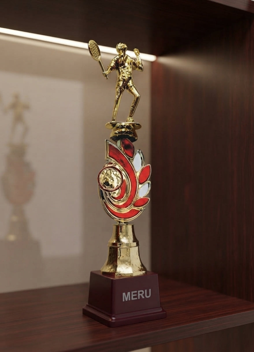 Gold Tennis Trophy Sports Award 1032 alternate view - Meru Trophy