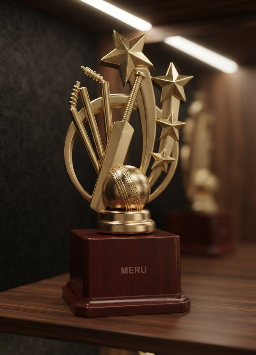 Cricket Star Trophy: Sports Awards 157 alternate view - Meru Trophy