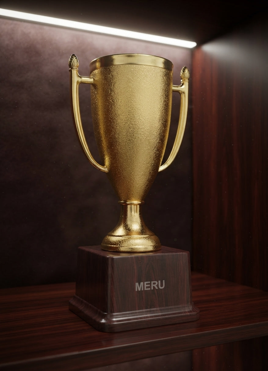 Gold Achievement Cup Trophy 300 alternate view - Meru Trophy