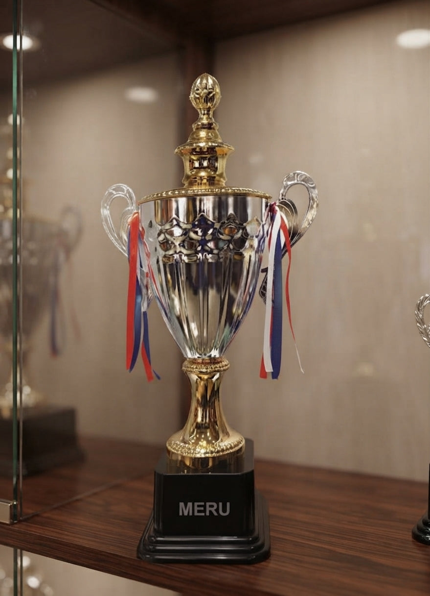 Elegant Metal Trophy Award for Recognition Awards 2051 alternate view - Meru Trophy