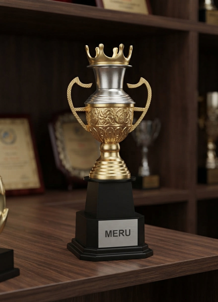 Metal Gold Award Trophy Mini-938 alternate view - Meru Trophy