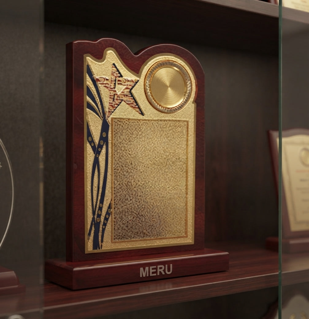Wooden Trophy Recognition Award 562 alternate view - Meru Trophy