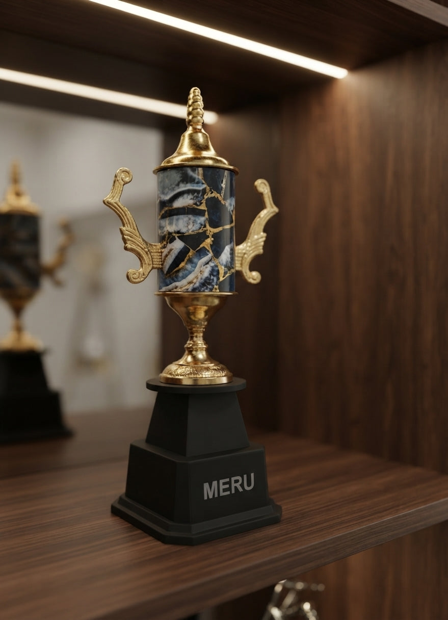 Metal Achievement Trophy: Corporate Awards and Custom Trophies 0Z1 alternate view - Meru Trophy
