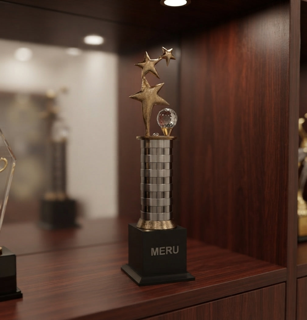 Premium Star Trophies for Corporate Recognition 582 alternate view - Meru Trophy