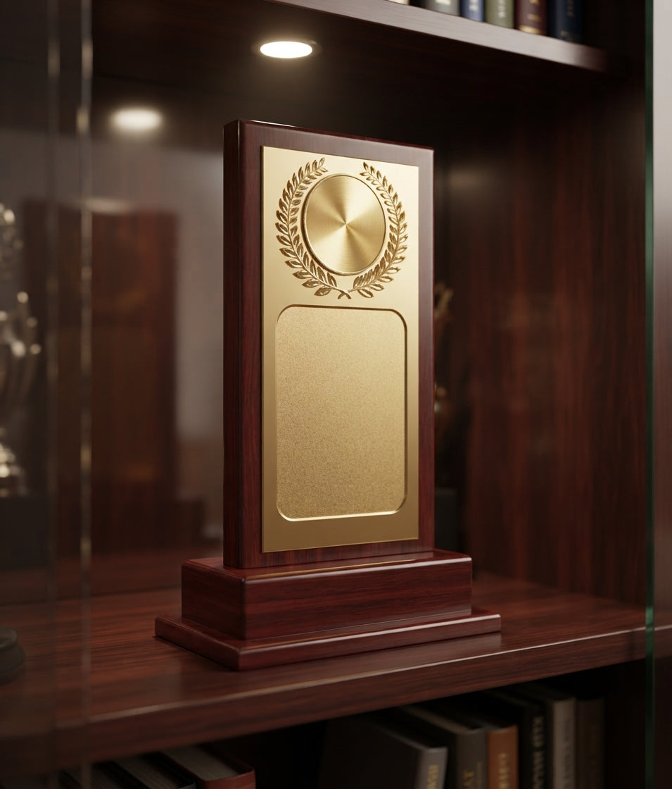 Elegant Wooden Memento Recognition Award - Custom Awards 1582 alternate view - Meru Trophy