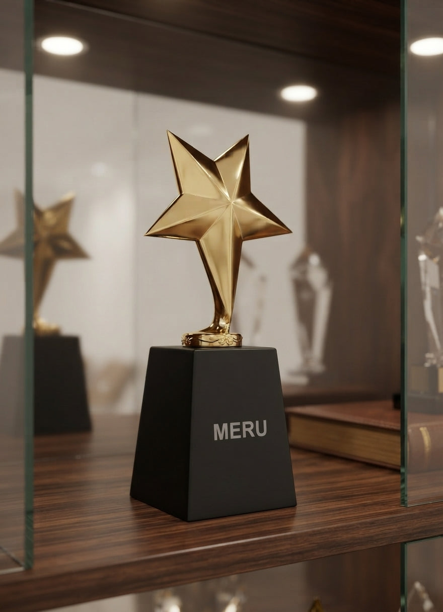 Gold Star Trophy Corporate and College Premium Trophies 121 alternate view - Meru Trophy