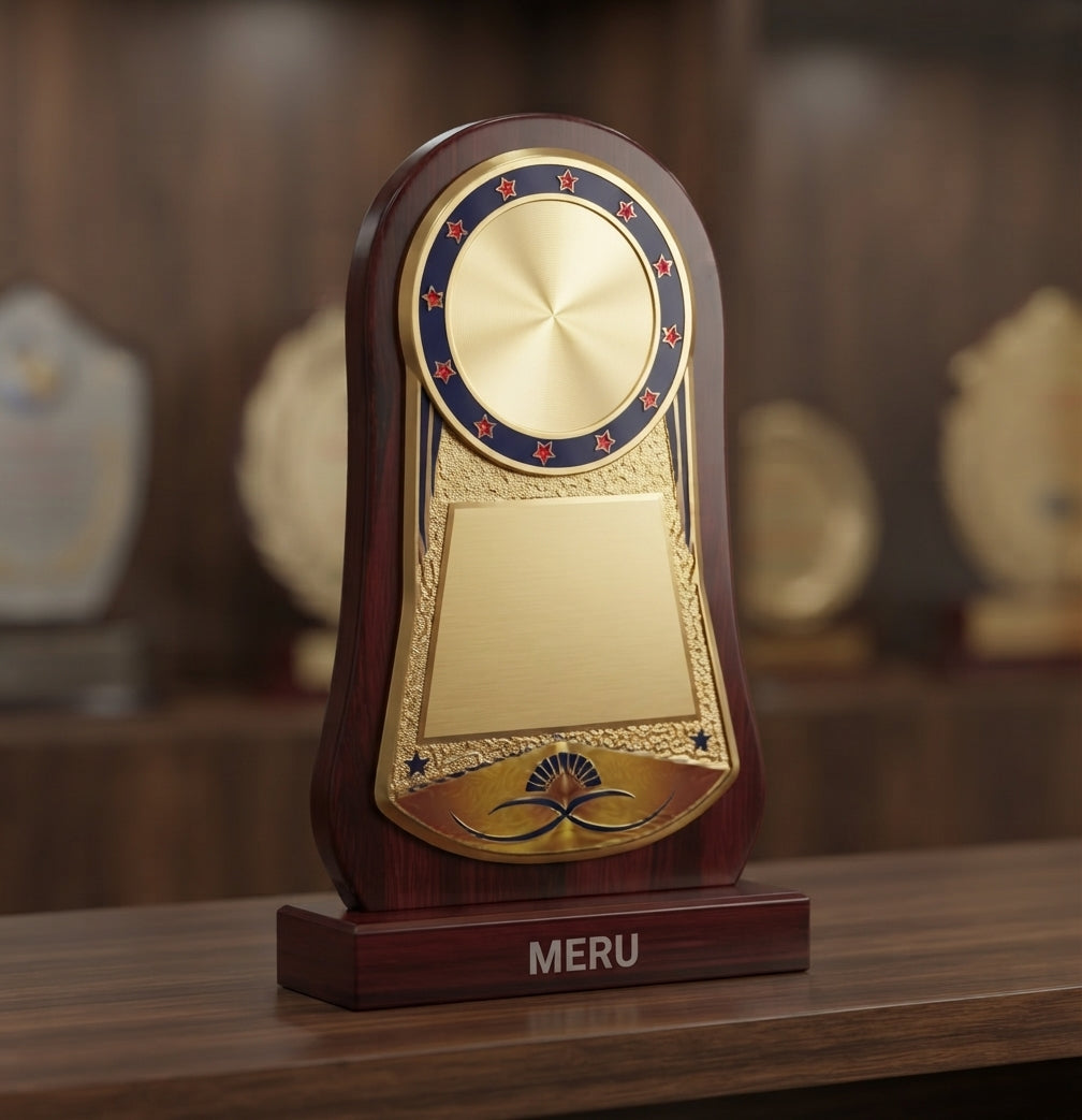 Recognition Awards Wooden Memento 507 alternate view - Meru Trophy