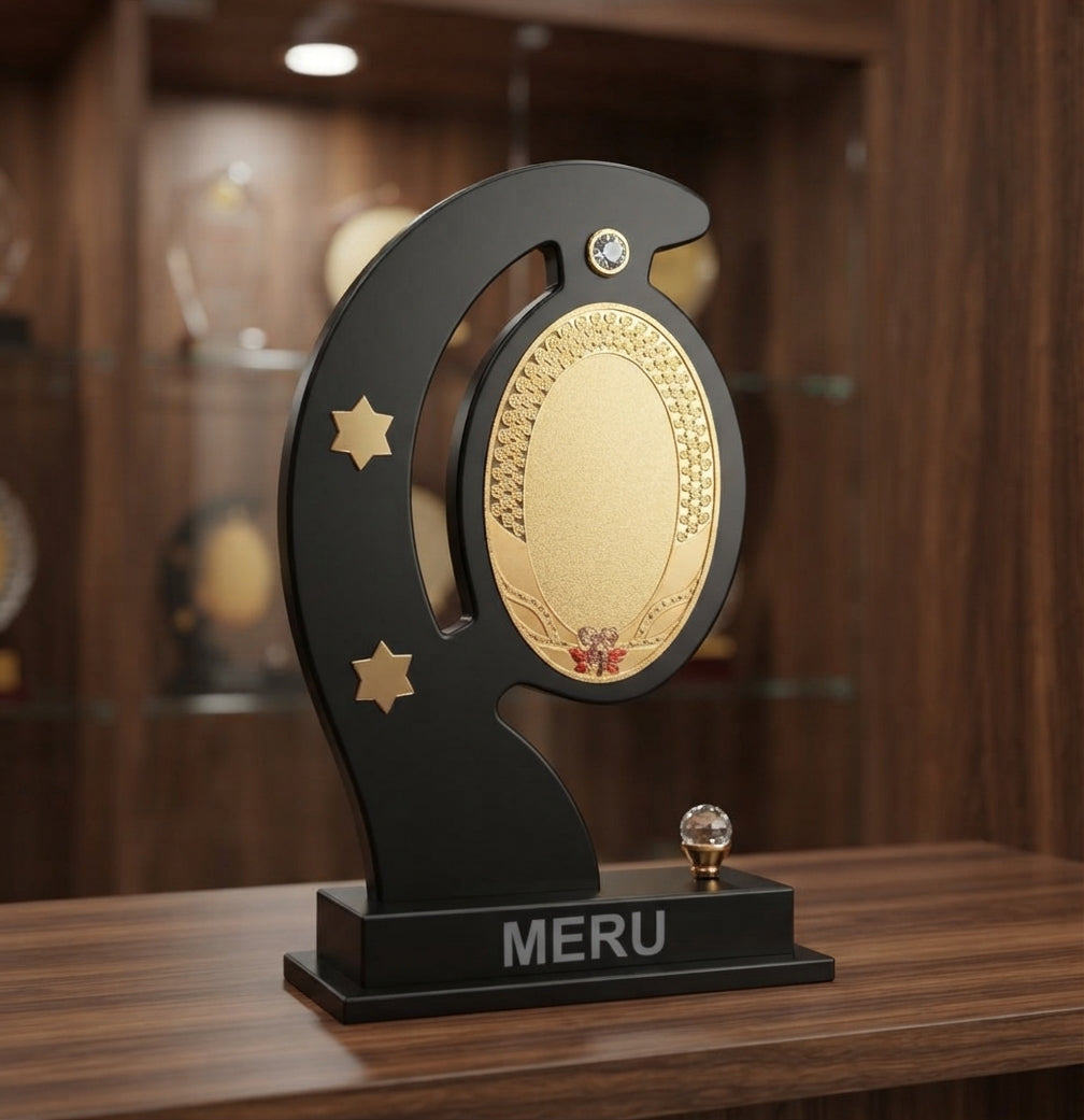 Wooden Memento Corporate Award Trophy - Custom Wooden Trophy 4041 alternate view - Meru Trophy
