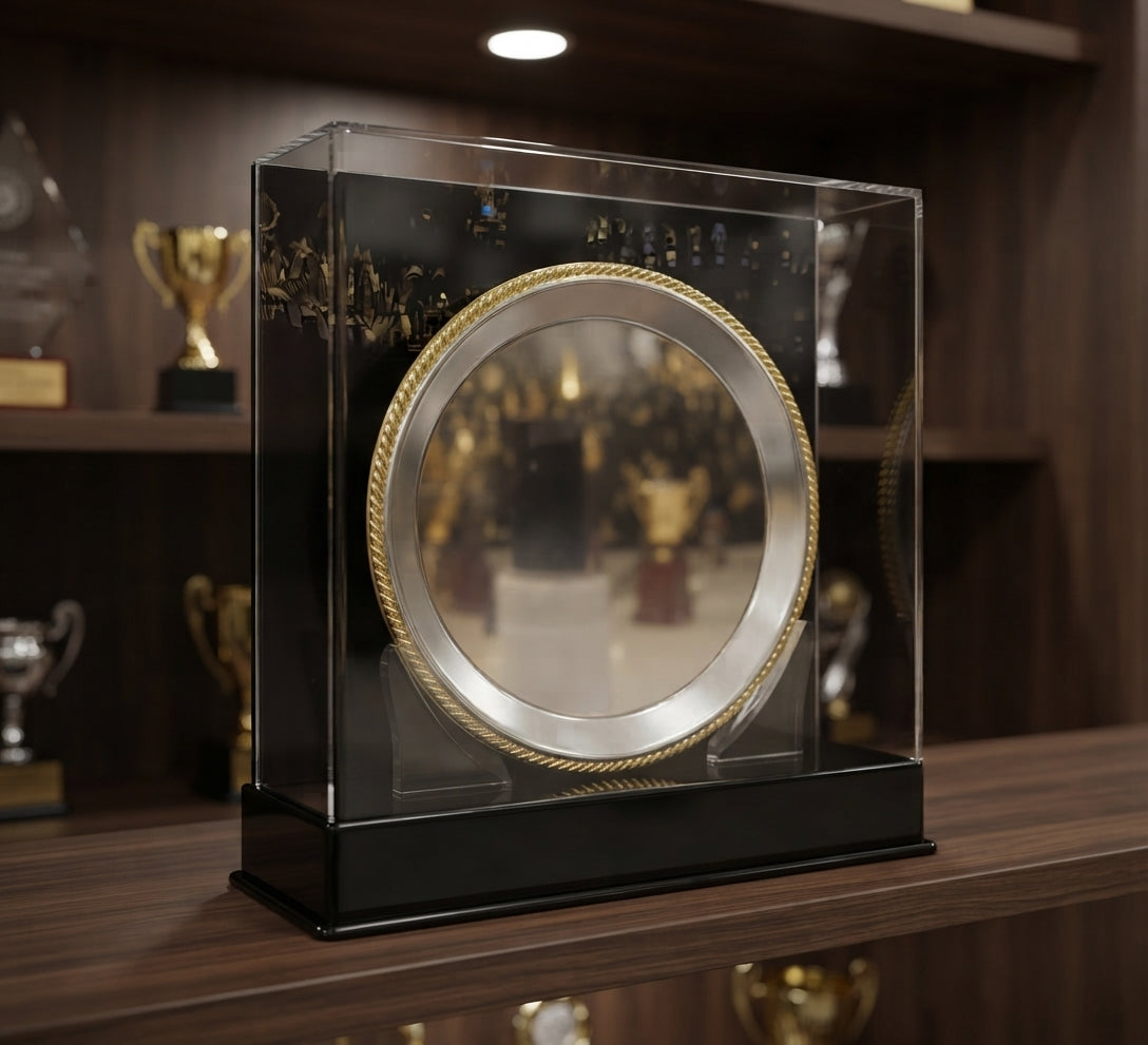 Elegant Silver and Gold Memento Wooden Trophy CP 60 alternate view - Meru Trophy