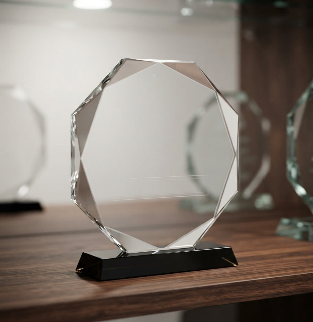 Crystal Trophy Recognition Award CST 59 alternate view - Meru Trophy