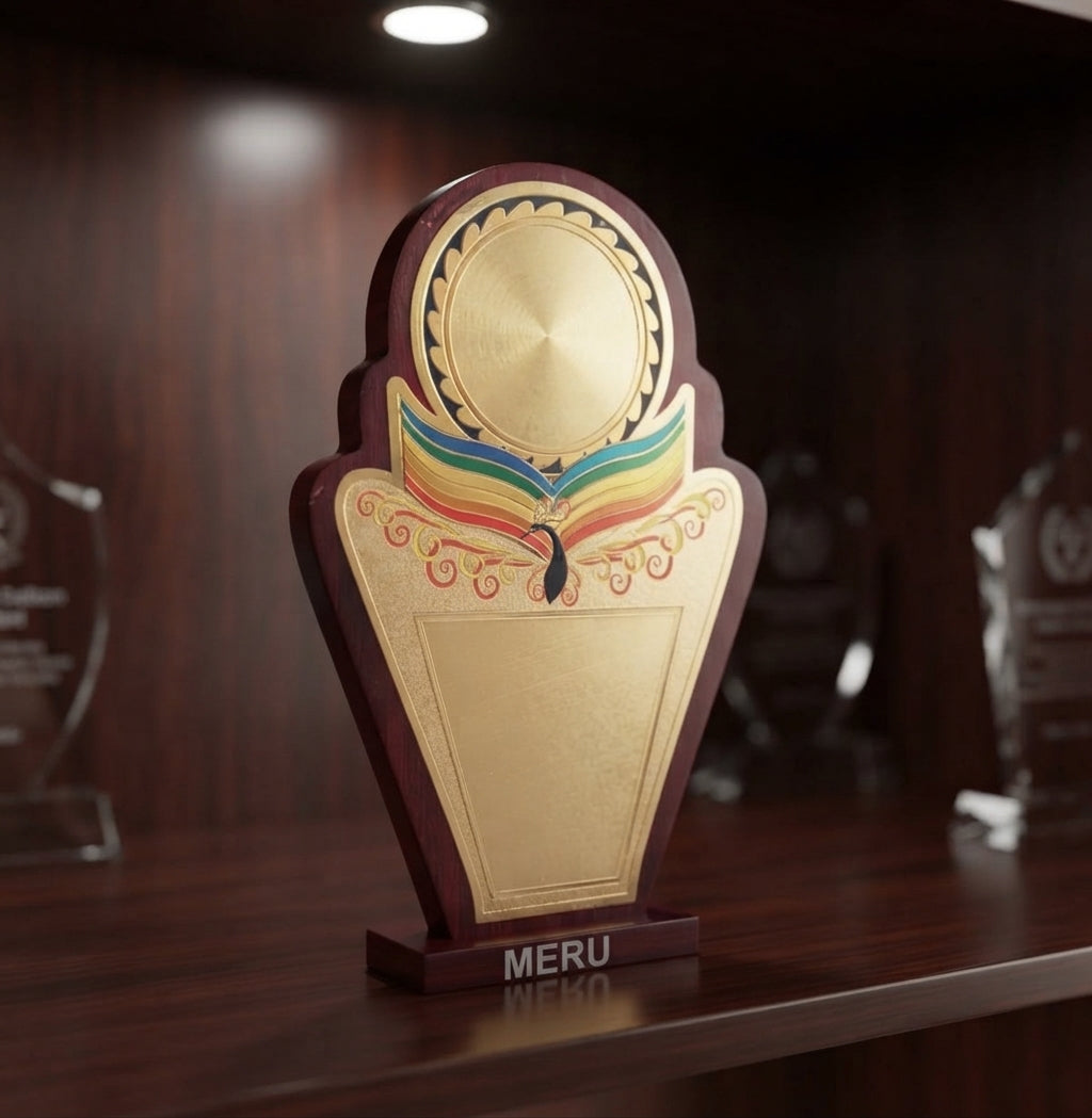 Wooden Memento Recognition Award - Custom Engraved Trophies 720 alternate view - Meru Trophy