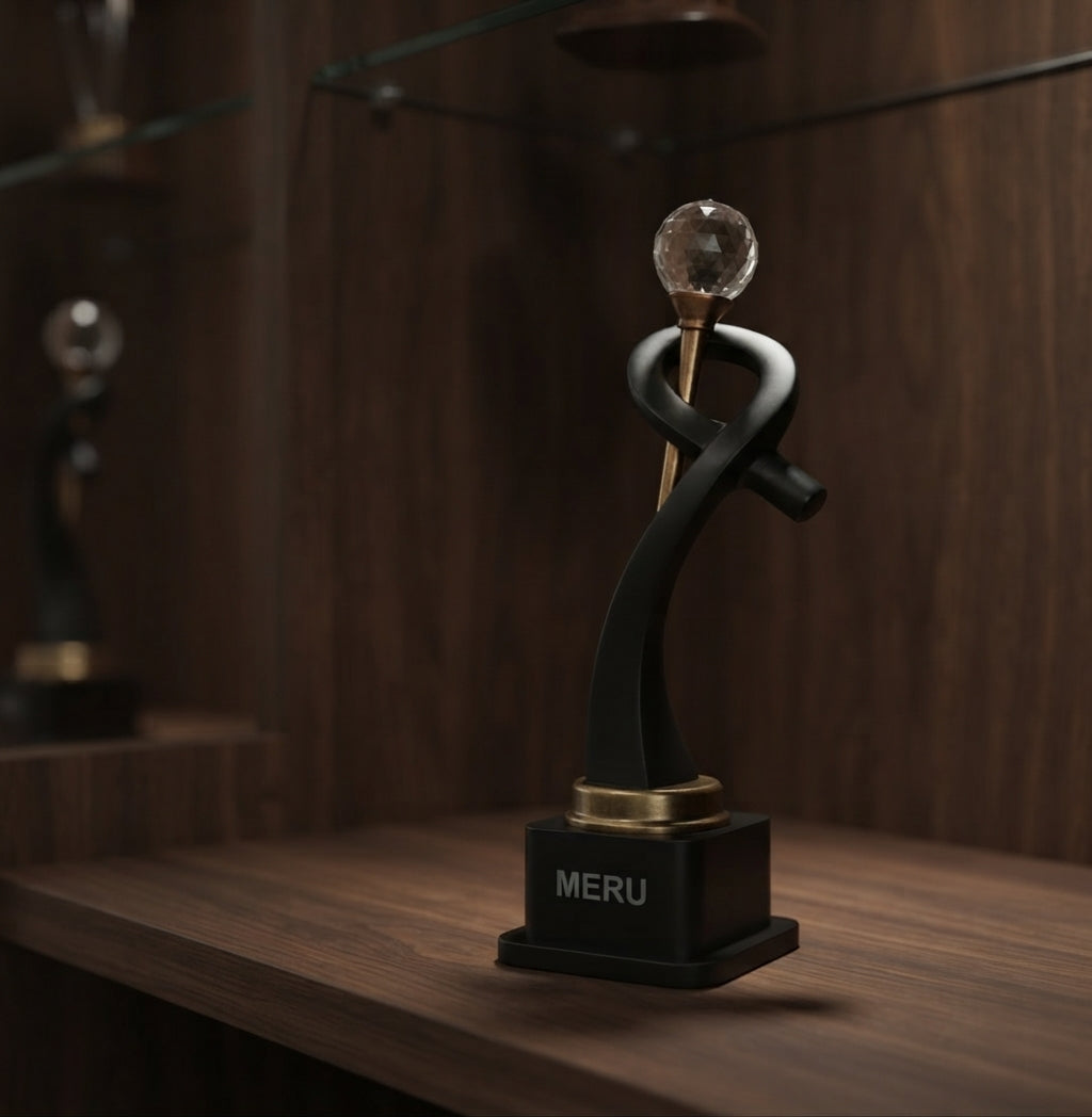 Elegant Award Trophy - Crystal Trophies JH105 alternate view - Meru Trophy