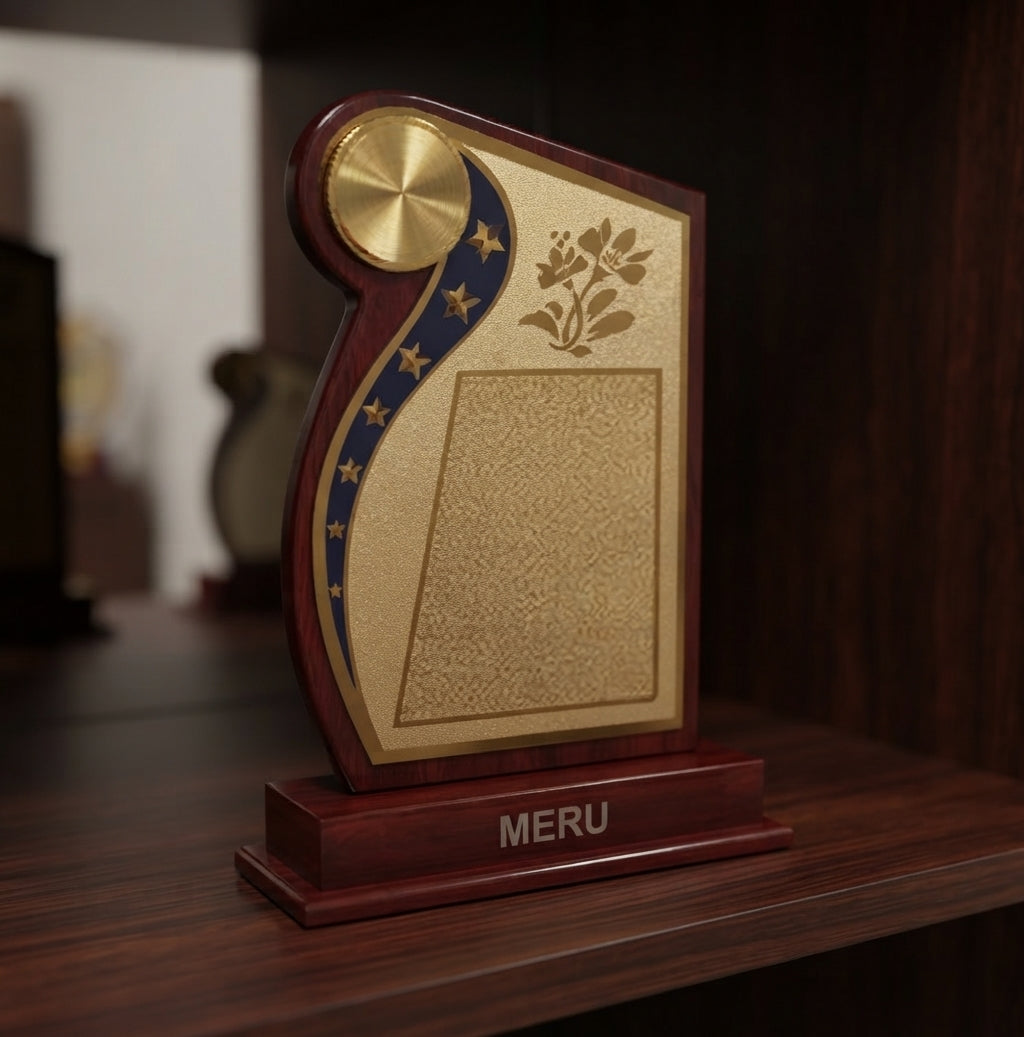 Wooden Memento Trophy Recognition Award 3036 alternate view - Meru Trophy