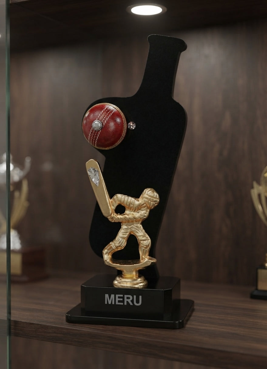 Cricket Acrylic Trophy 864k - Fiber Trophies & Custom Awards alternate view - Meru Trophy