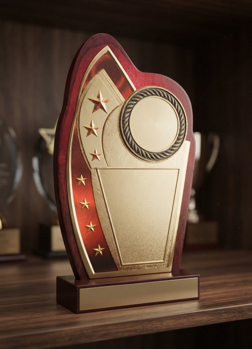 Wooden Trophy - Custom Recognition Awards 1505 alternate view - Meru Trophy