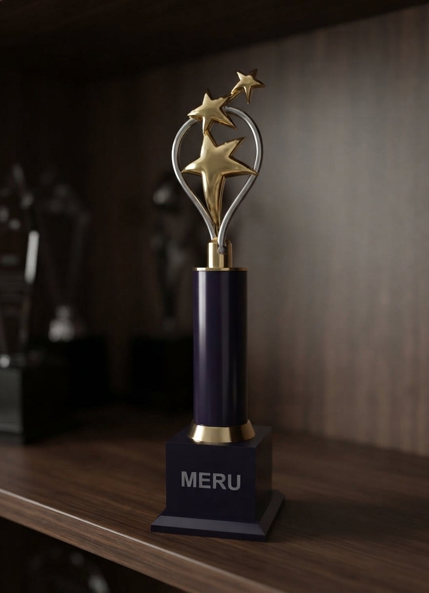 Premium Star Award Trophy for Corporate Recognition premium star award trophy 377 alternate view - Meru Trophy