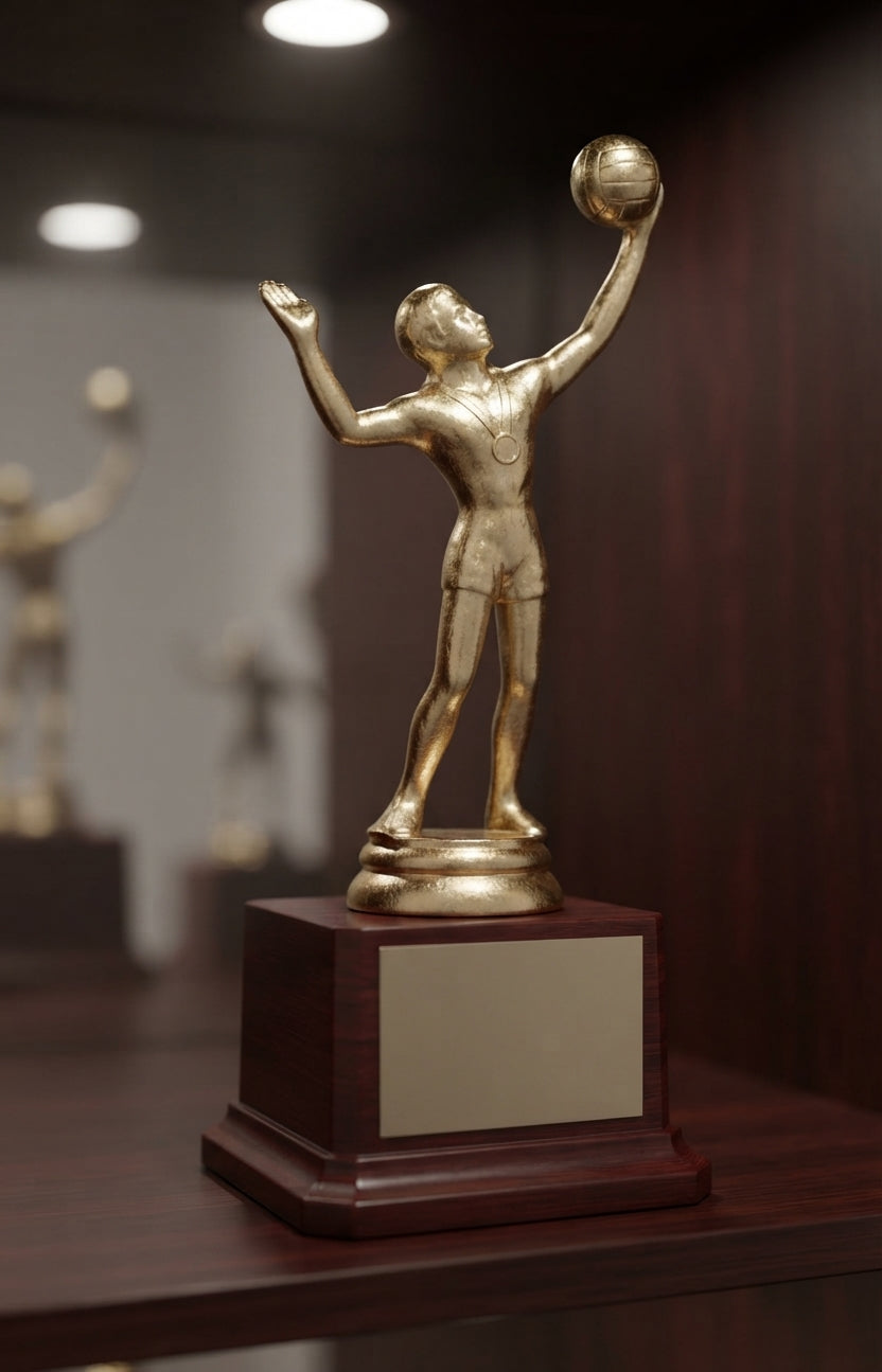 Volleyball Gold Trophy 117 - Fiber Trophy Award alternate view - Meru Trophy