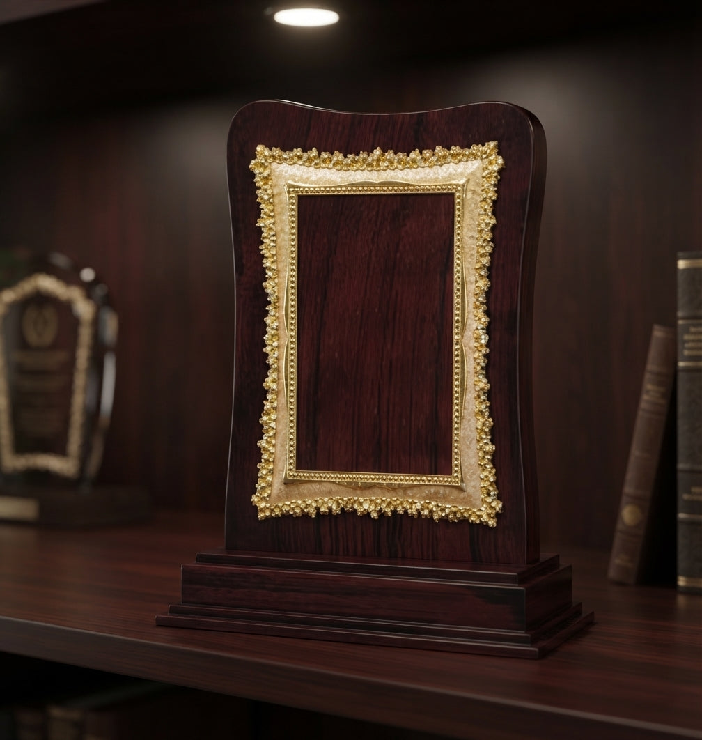 Wooden Achievement Trophy with Gold Detailing 1160 alternate view - Meru Trophy