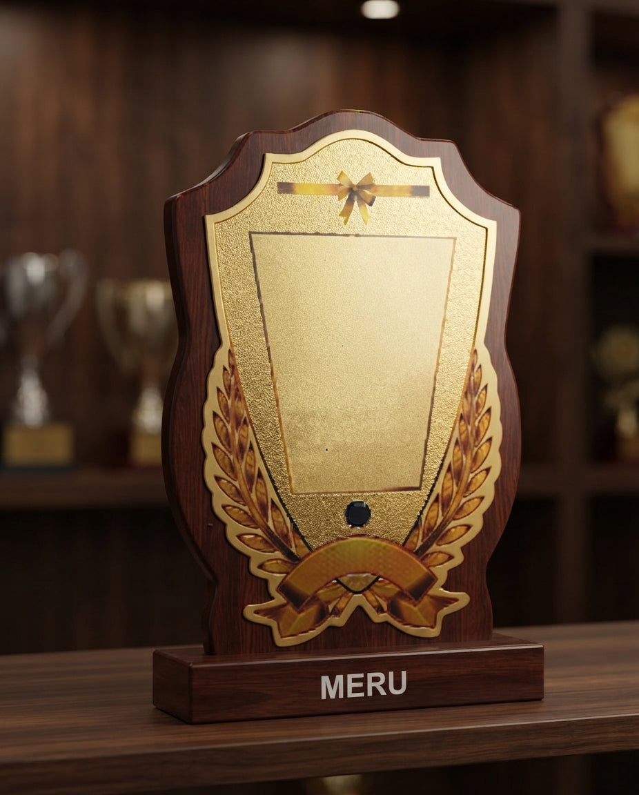 Wooden Memento Recognition Award 563 alternate view - Meru Trophy