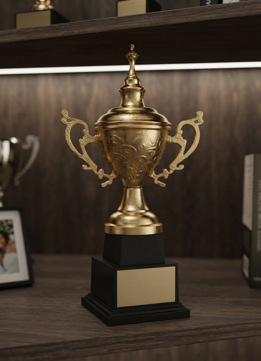 Gold Metal Achievement Trophy 2518 alternate view - Meru Trophy