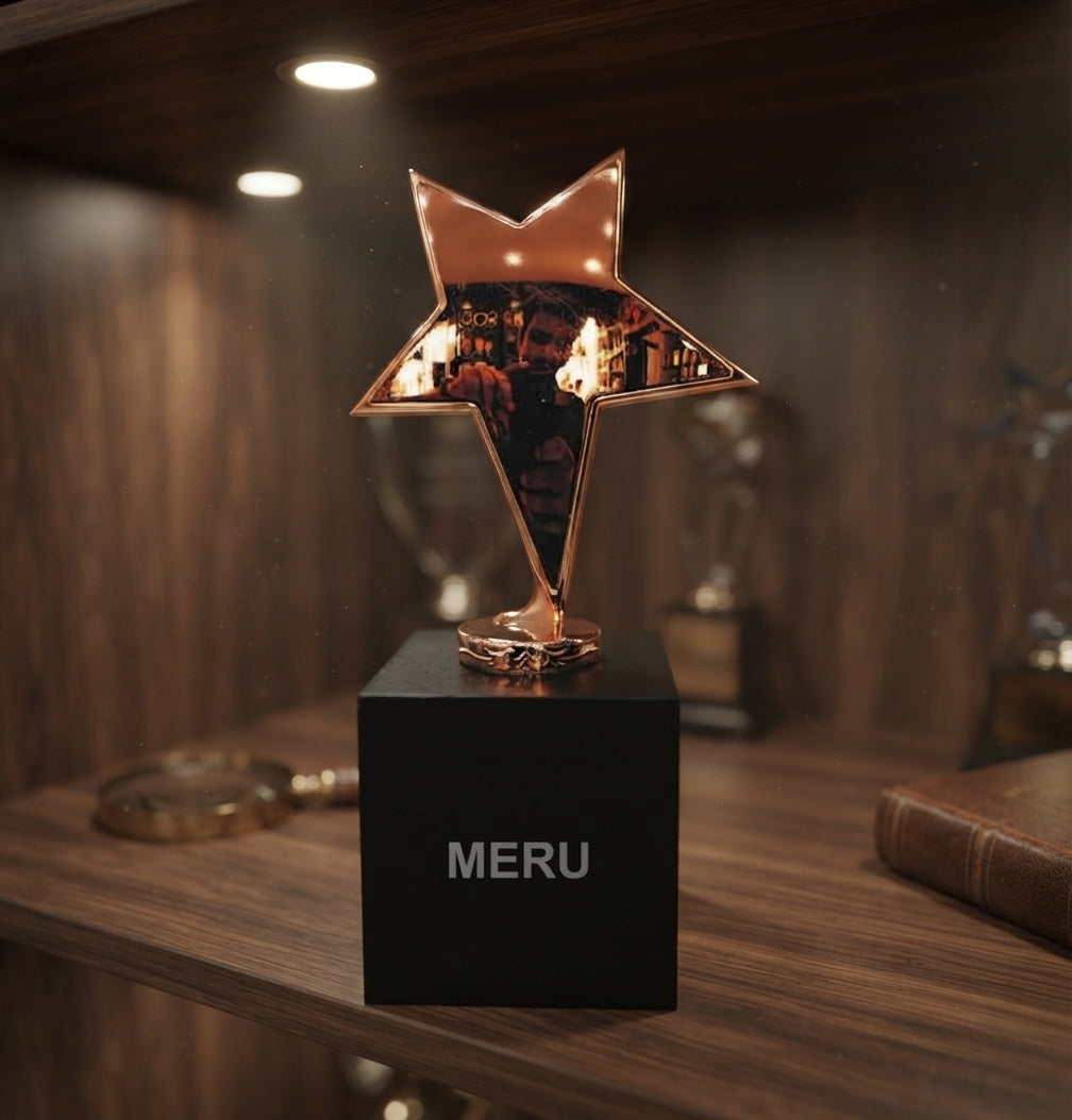 Star Award Trophy Gold Medal of Achievement 557 alternate view - Meru Trophy