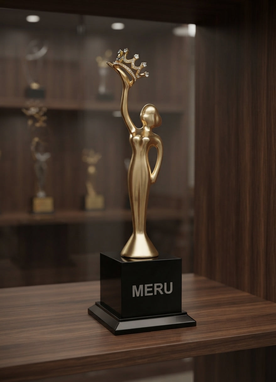 Gold Achievement Trophy Award 559 alternate view - Meru Trophy