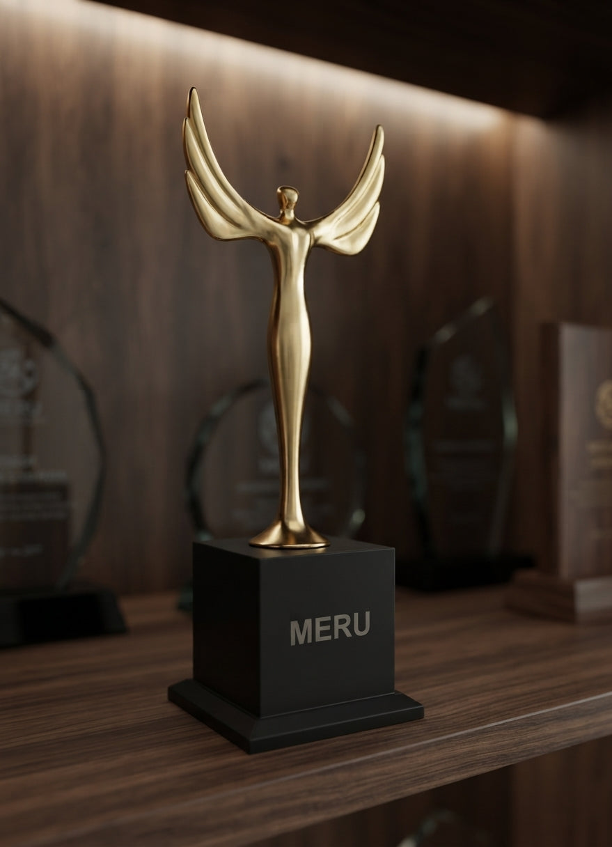 Winged Victory Award Trophy and Medals 600 alternate view - Meru Trophy