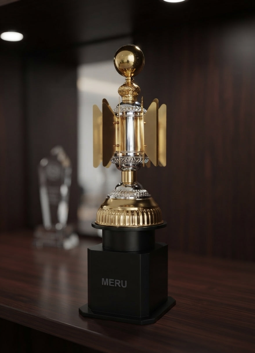 Impressive Gold & Silver Achievement Trophy AS 917 alternate view - Meru Trophy