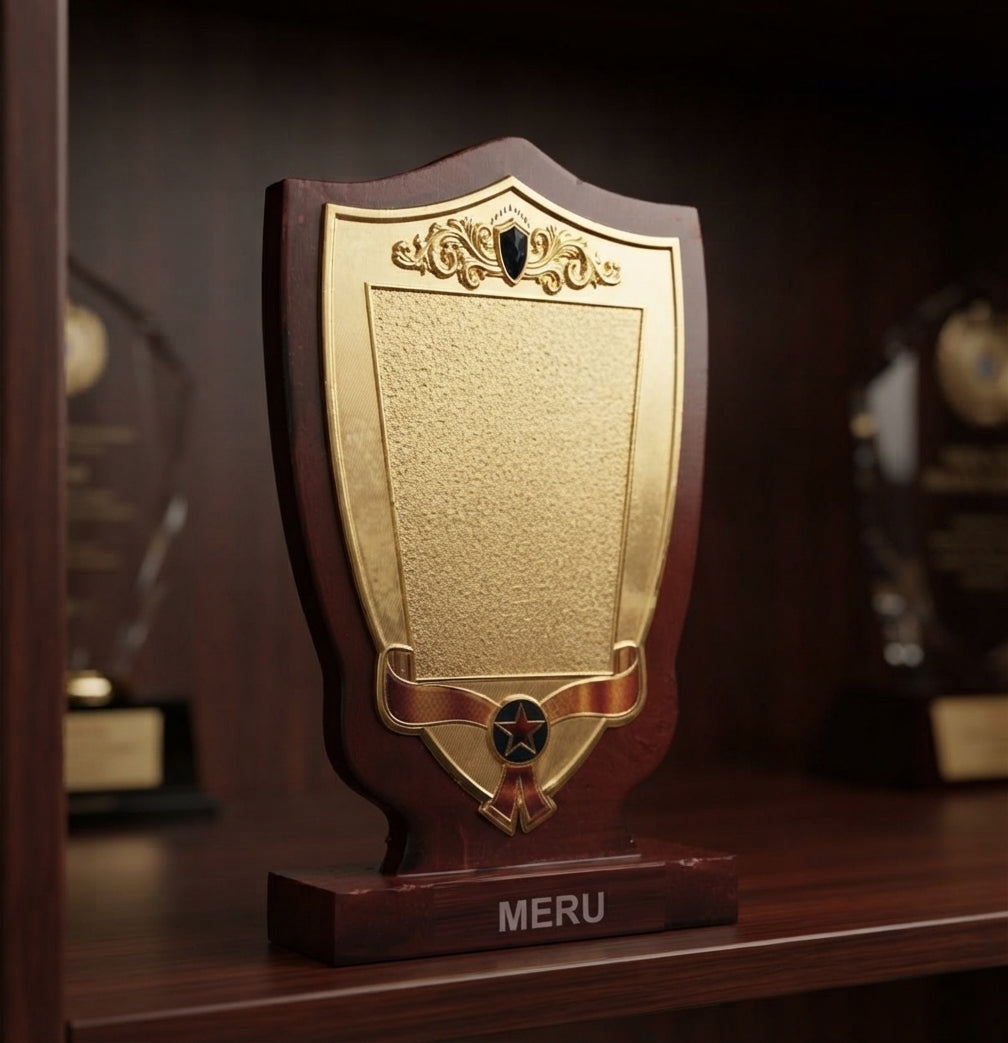 Elegant Wooden Trophy for Recognition Awards 511 alternate view - Meru Trophy