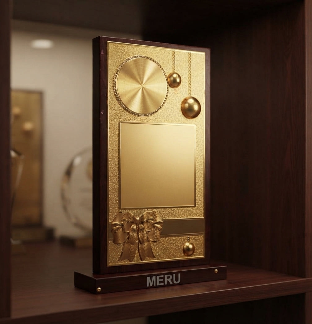 Wooden Recognition Award Trophy - Custom Awards & Trophies 552 alternate view - Meru Trophy