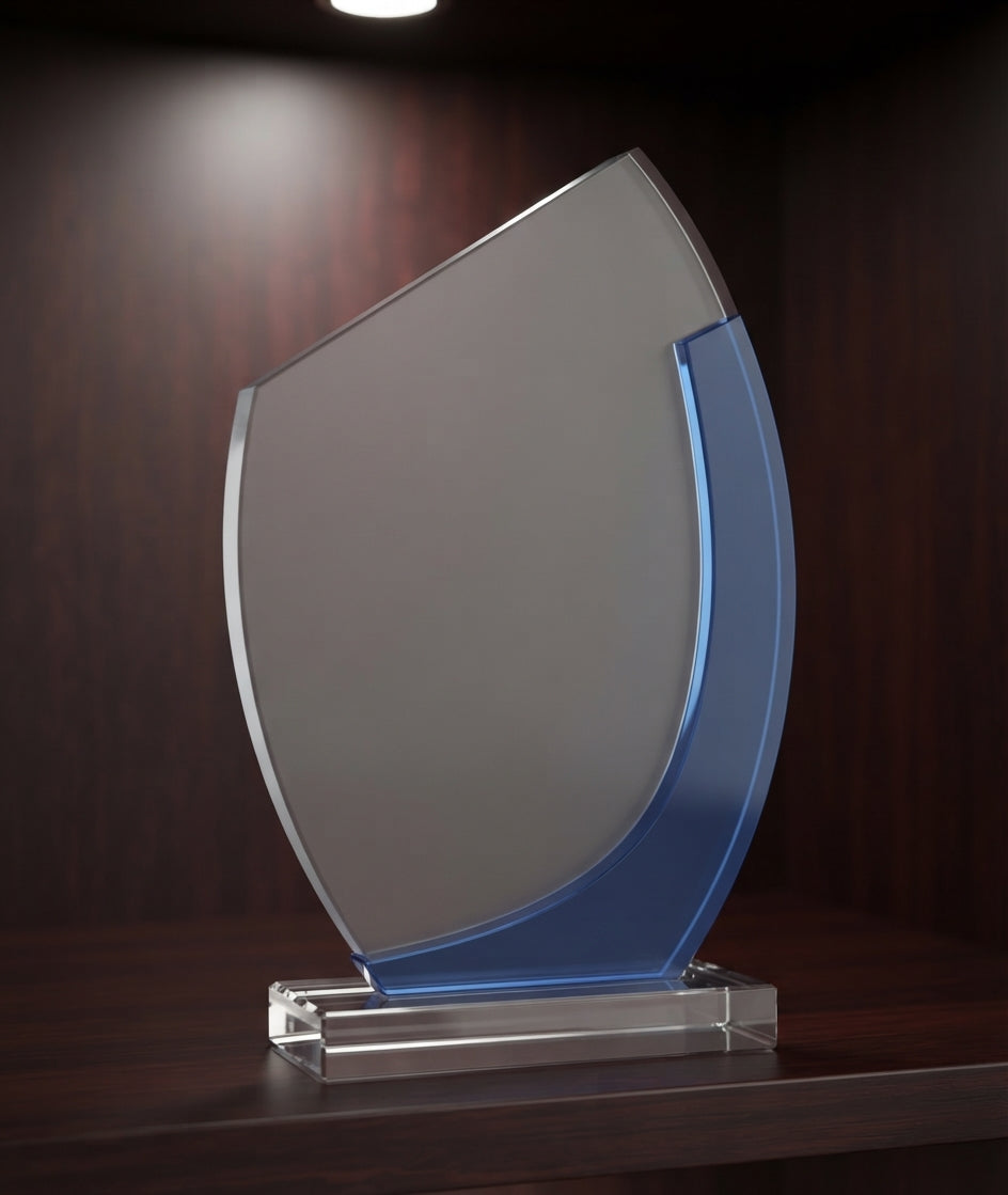 Crystal Sail Award Trophy CST-9 alternate view - Meru Trophy