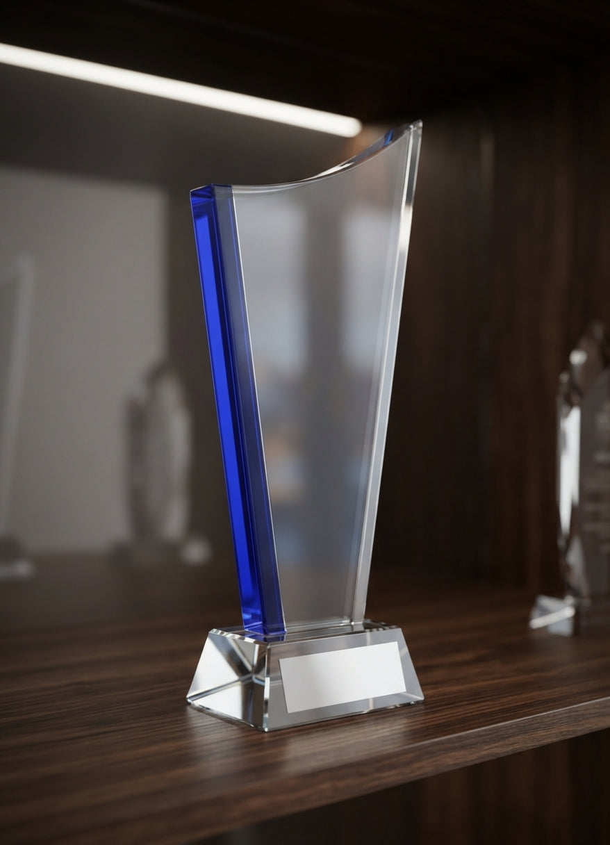 Crystal Sail Trophy Award CST-8 alternate view - Meru Trophy