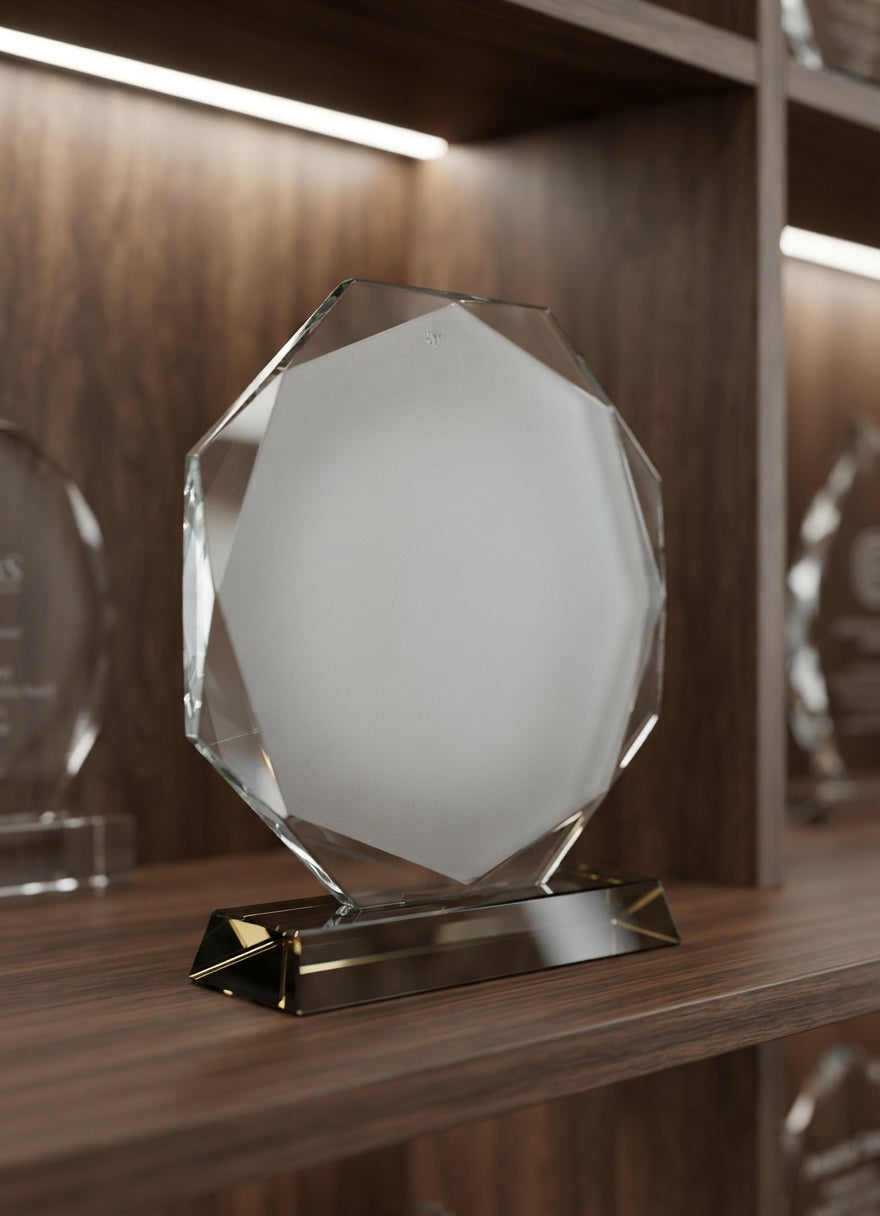 Crystal Award Trophy Corporate Recognition Gift CST-60 alternate view - Meru Trophy