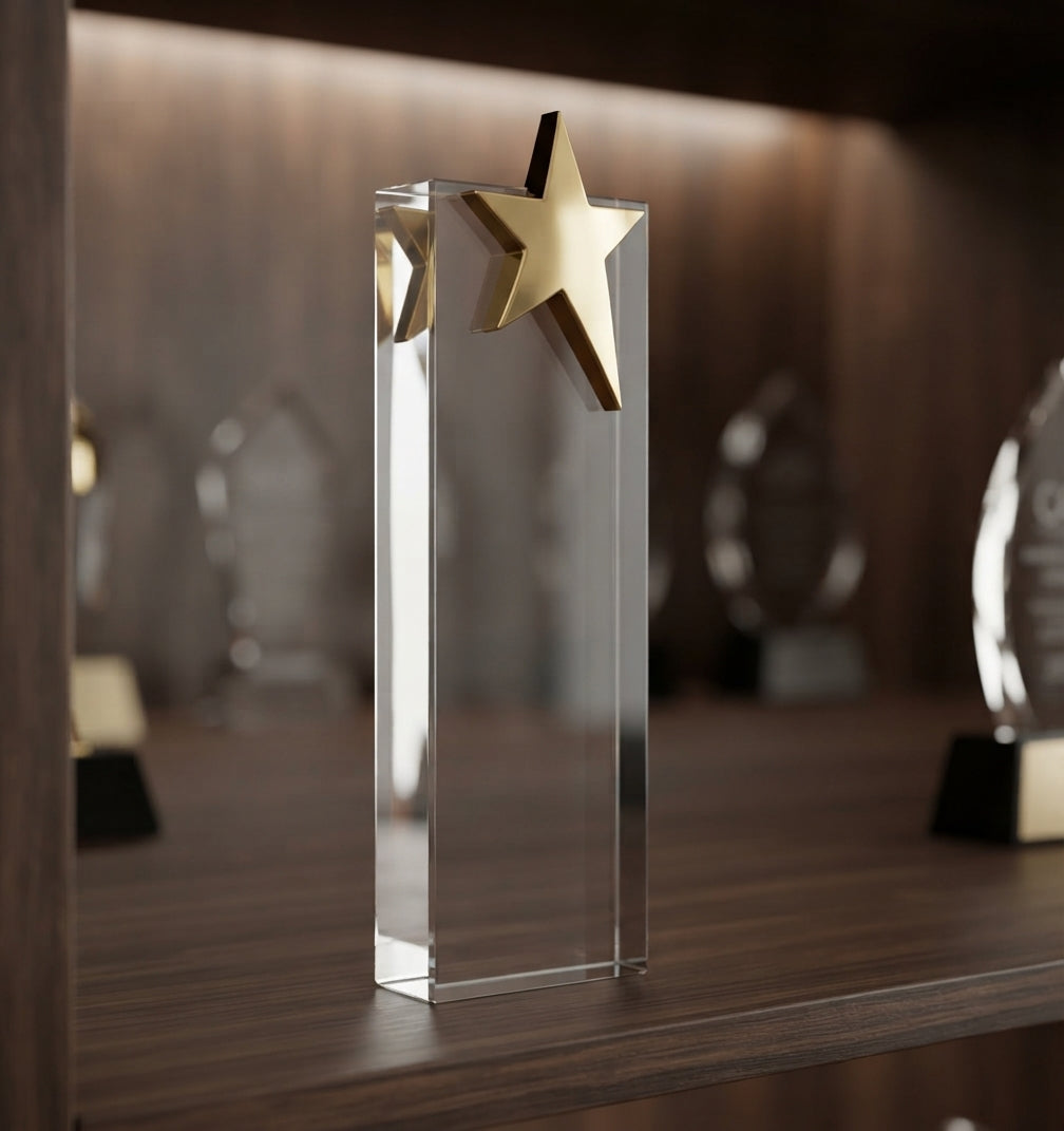Crystal Star Trophies and Recognition Awards CST-3 alternate view - Meru Trophy