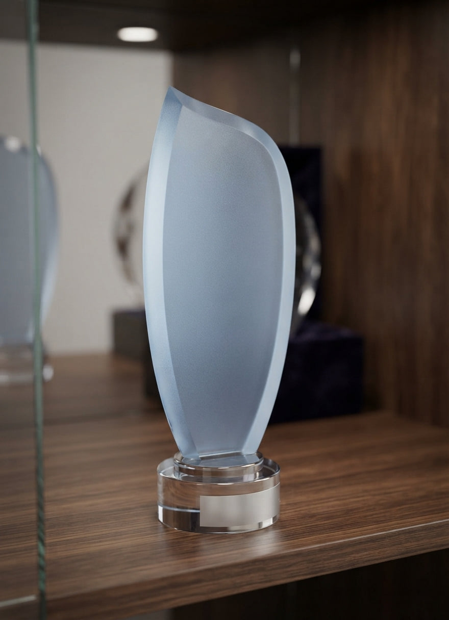 Crystal Flame Award Trophy CST-2 alternate view - Meru Trophy