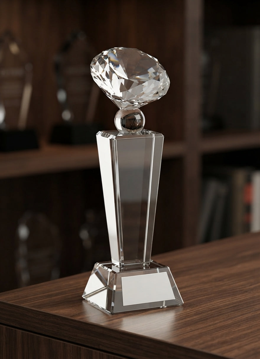 Crystal Globe Trophy - Corporate Awards and Recognition CST-43 alternate view - Meru Trophy