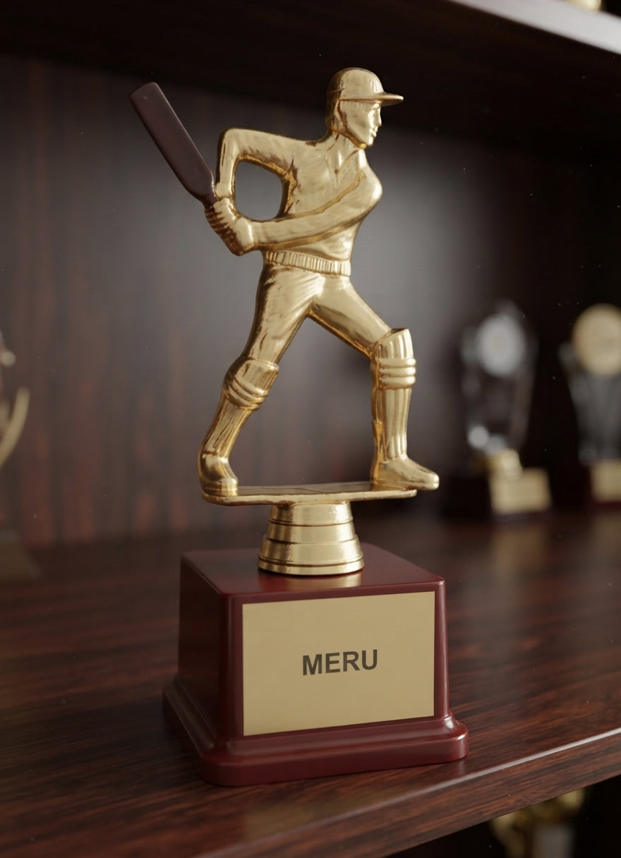 Cricket Trophy Award for Champions 107 alternate view - Meru Trophy