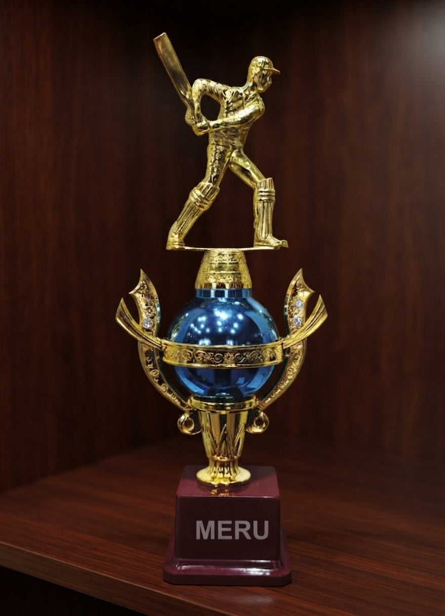 Cricket Trophy - Symbol of Victory 800 107 alternate view - Meru Trophy