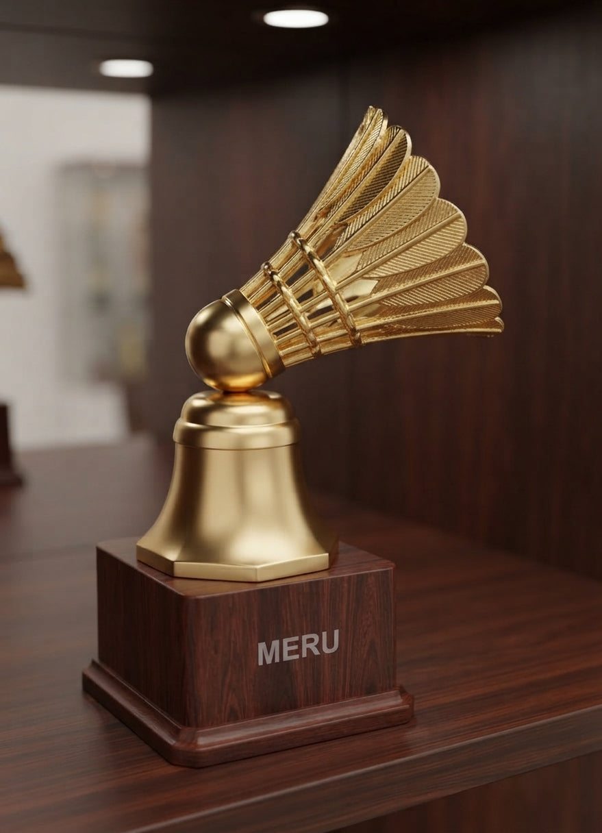 Badminton Trophy Award 35 alternate view - Meru Trophy