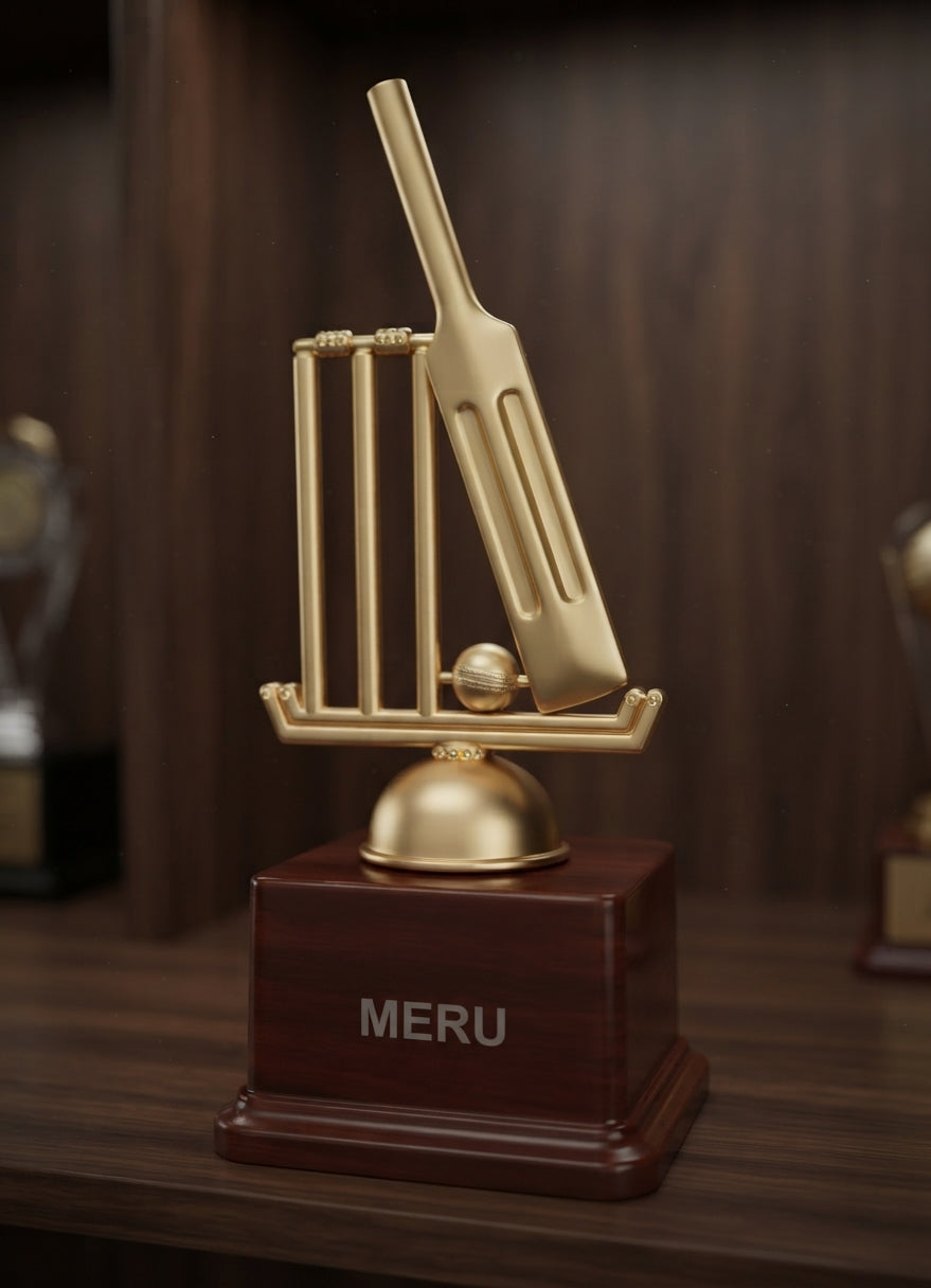 Cricket Trophy Golden Award 109 alternate view - Meru Trophy