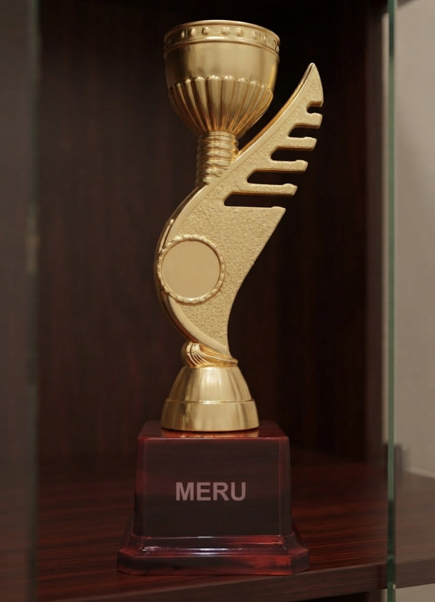 Gold Winged Trophy 6130 alternate view - Meru Trophy