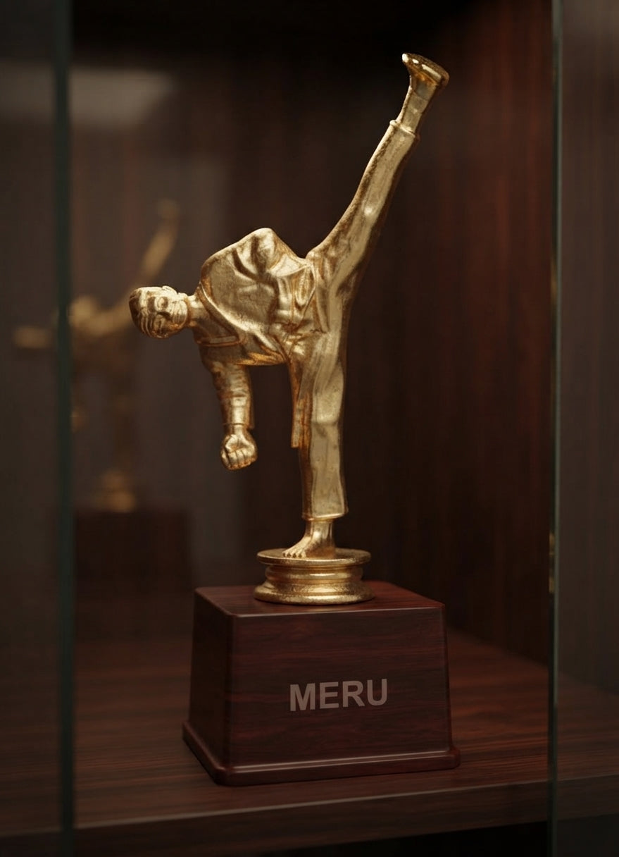 Gold Sports Trophy Fiber Trophy KT9 alternate view - Meru Trophy