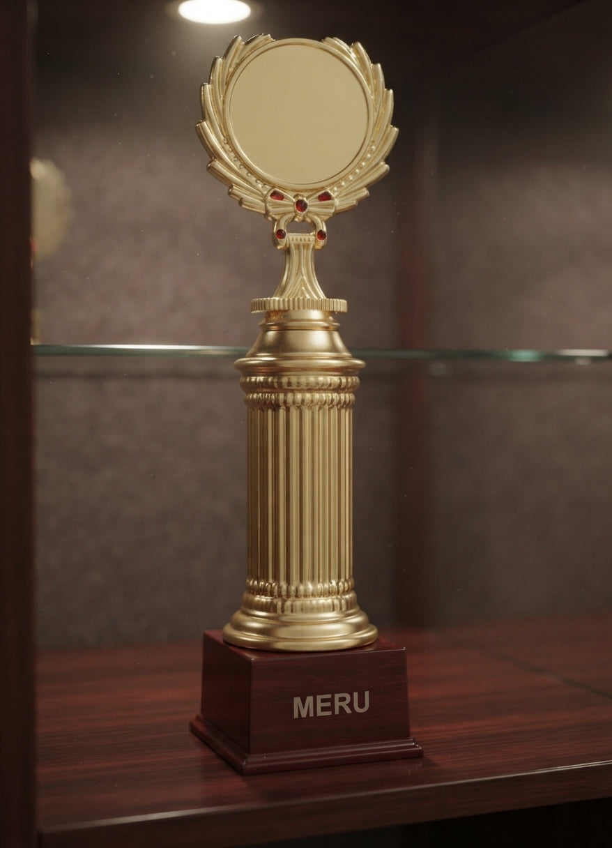 Gold Wreath Achievement Trophy 6137 alternate view - Meru Trophy