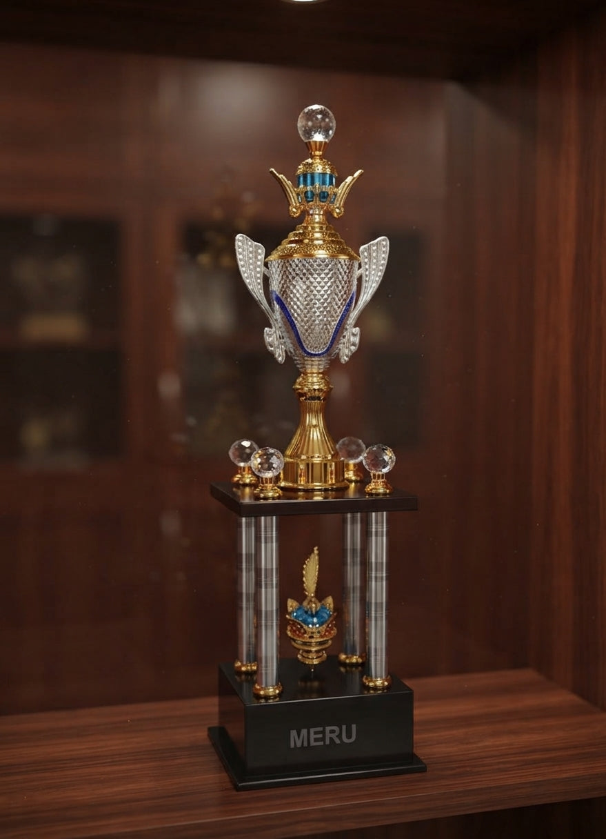 Metal Cup Trophy Award Custom Medals 4196 alternate view - Meru Trophy