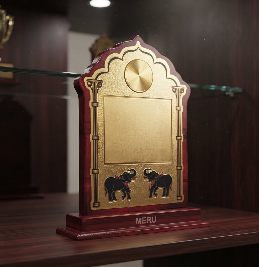 Wooden Elephant Award A Unique Corporate Trophy and Award 561 alternate view - Meru Trophy