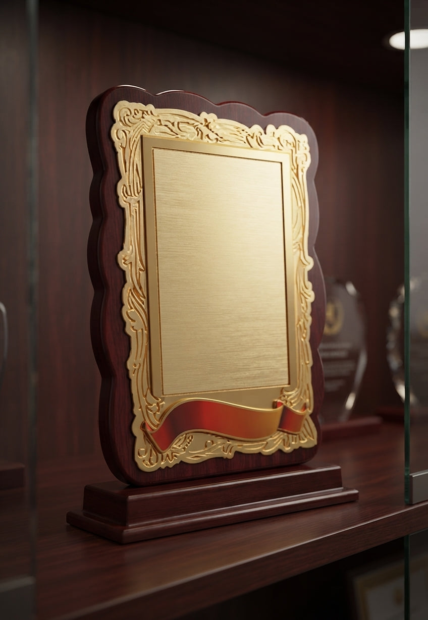Elegant Wooden Memento Trophy Recognition Awards 1888 alternate view - Meru Trophy