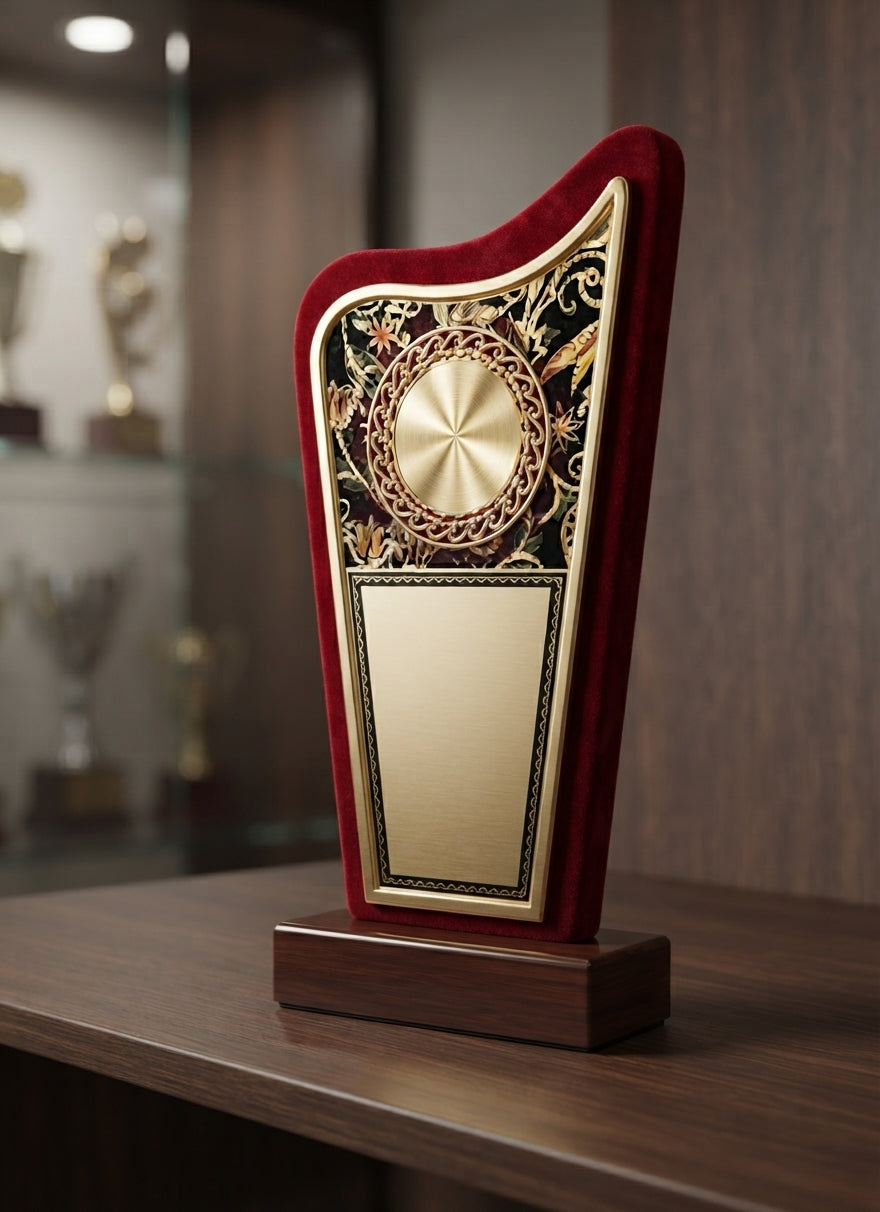 Wooden Memento Recognition Award Trophy 1832 alternate view - Meru Trophy