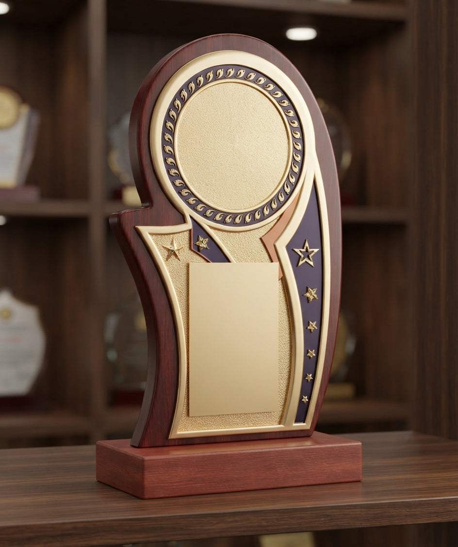 Corporate Wooden Star Award Memento wooden award memento 1743 alternate view - Meru Trophy