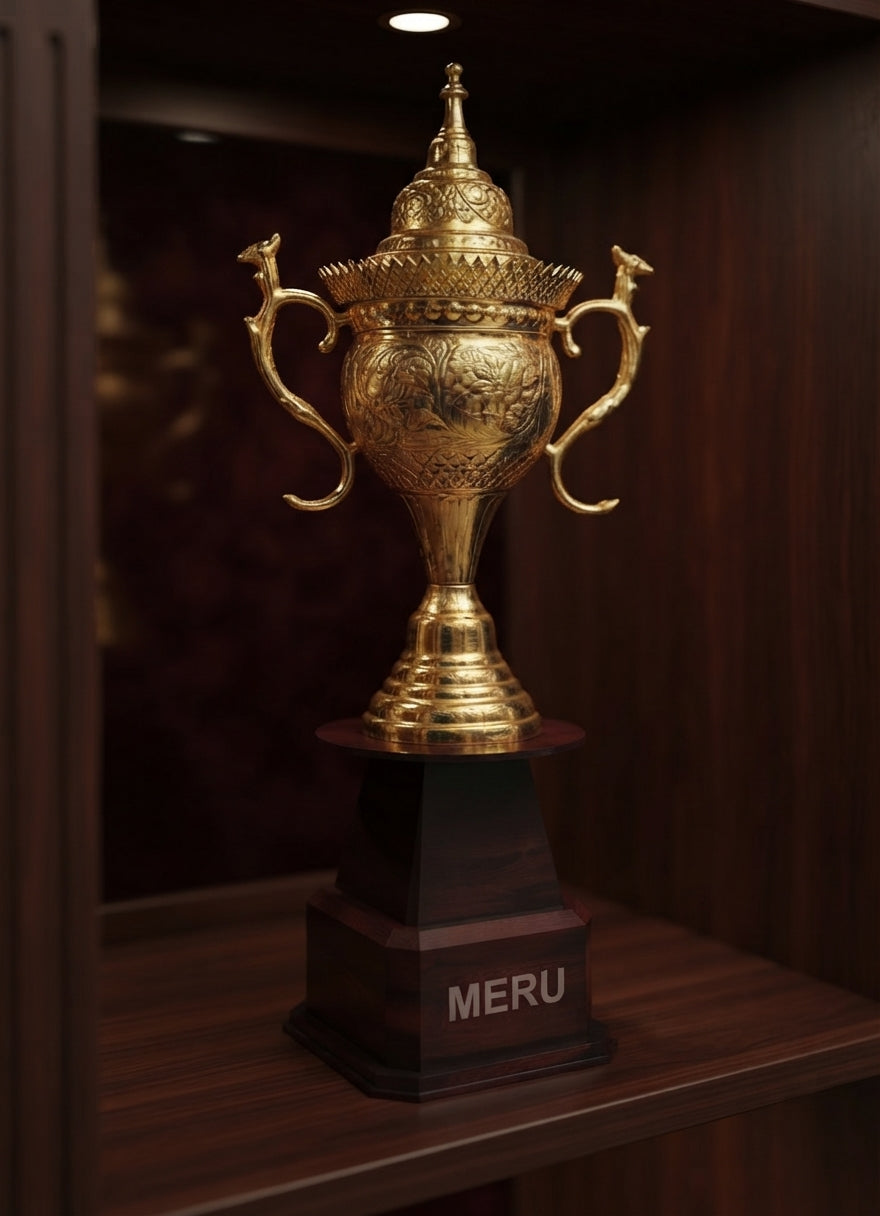 Gold Metal Award Trophy AS923 alternate view - Meru Trophy