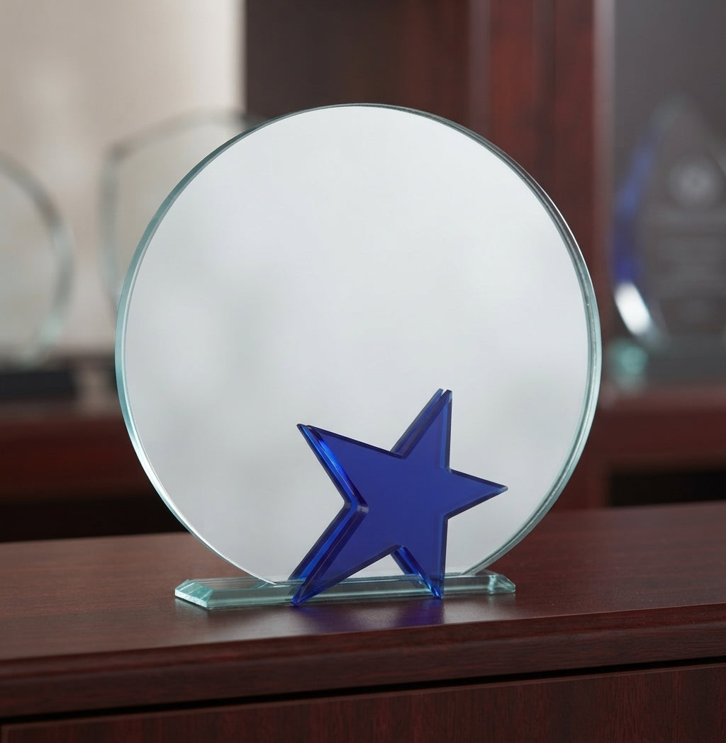 Crystal Star Corporate Trophy CST 17 - Premium Crystal Awards alternate view - Meru Trophy